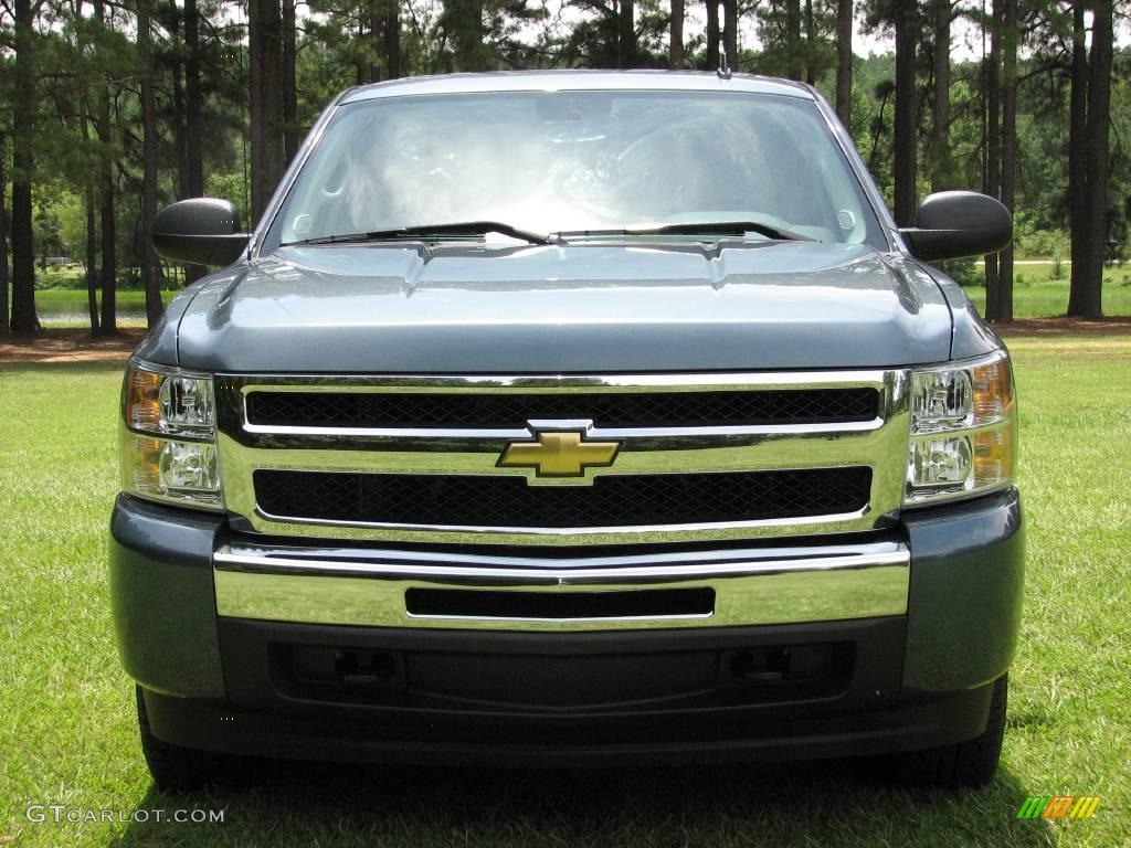 2009 Silverado 1500 LT Extended Cab 4x4 - Blue Granite Metallic / Light Titanium photo #6