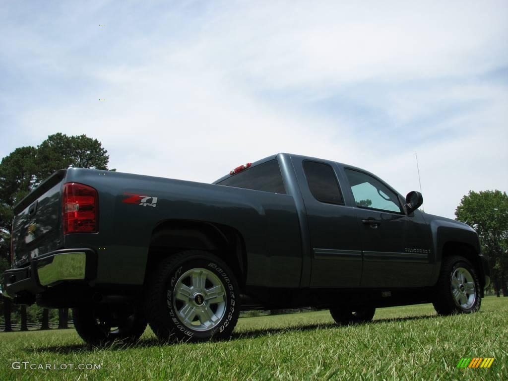 2009 Silverado 1500 LT Extended Cab 4x4 - Blue Granite Metallic / Light Titanium photo #12