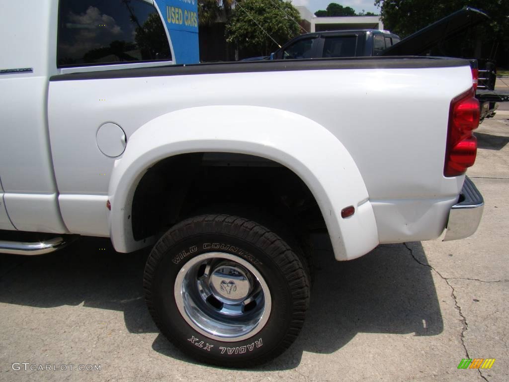 2007 Ram 3500 Laramie Mega Cab 4x4 Dually - Bright White / Khaki photo #23