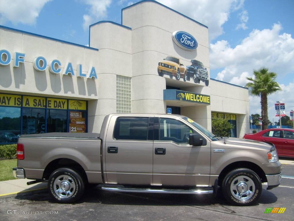 2004 F150 XLT SuperCrew - Arizona Beige Metallic / Tan photo #2