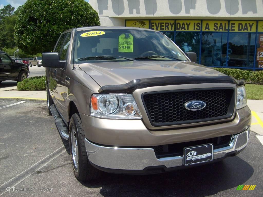 2004 F150 XLT SuperCrew - Arizona Beige Metallic / Tan photo #9