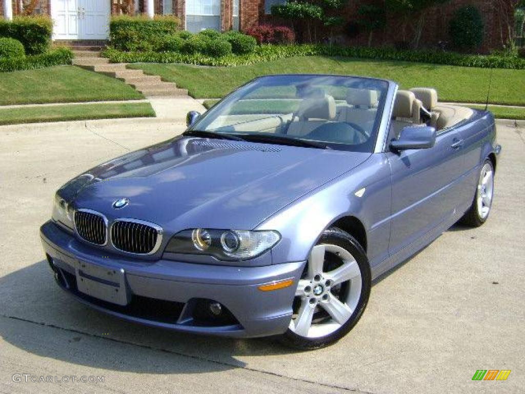 2005 3 Series 325i Convertible - Steel Blue Metallic / Sand photo #12