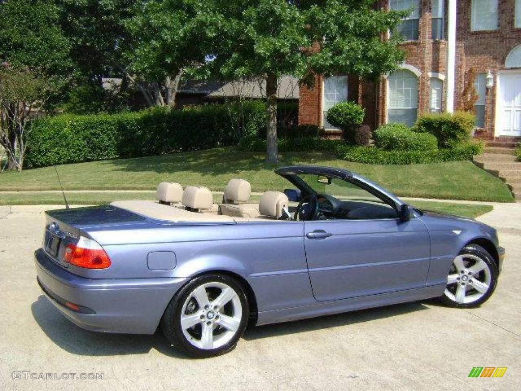 2005 3 Series 325i Convertible - Steel Blue Metallic / Sand photo #22