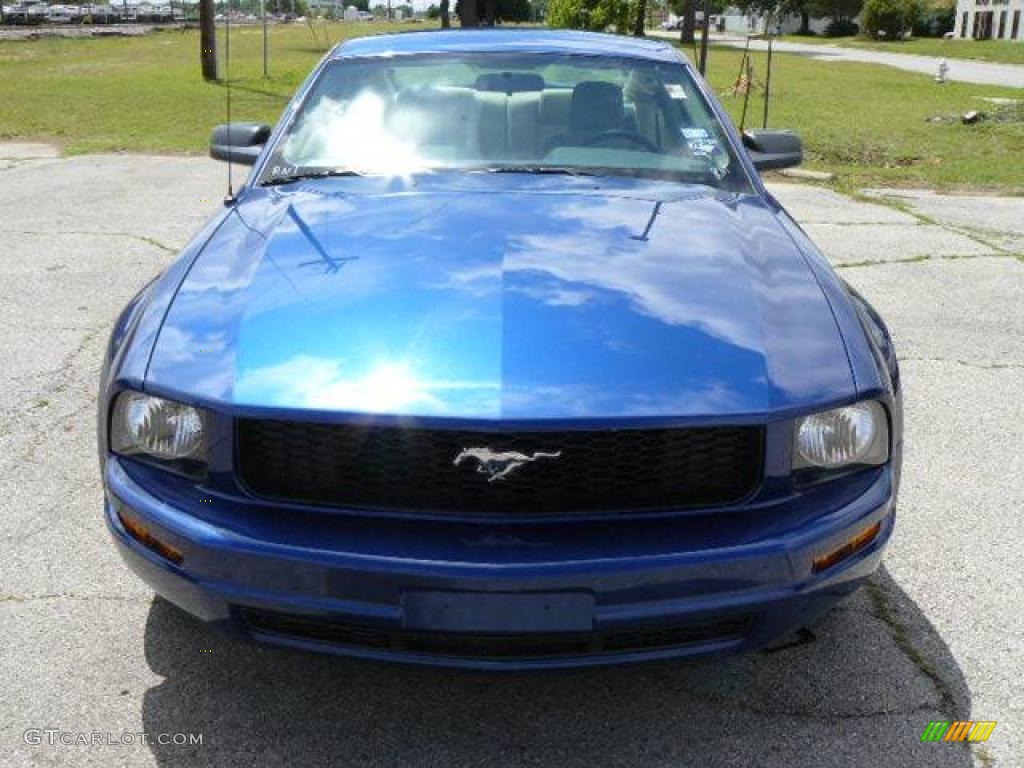 2007 Mustang V6 Deluxe Coupe - Vista Blue Metallic / Medium Parchment photo #1