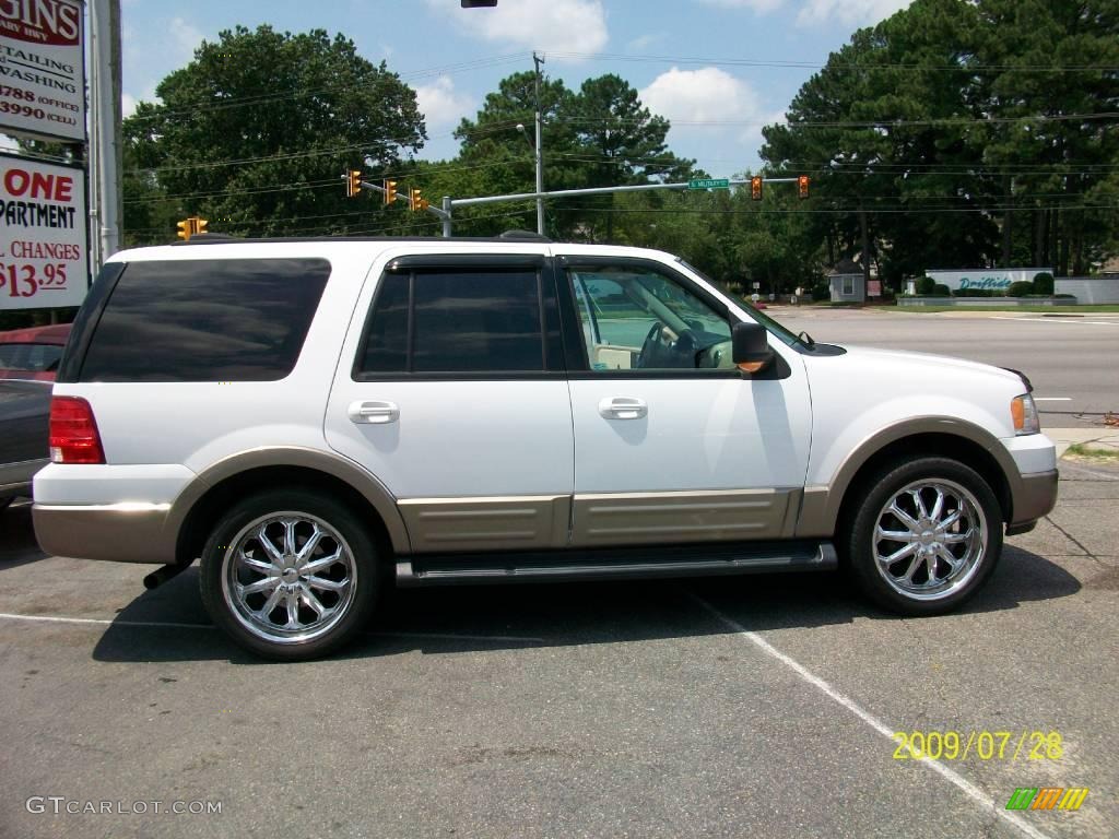 2003 Expedition Eddie Bauer 4x4 - Oxford White / Medium Parchment photo #1
