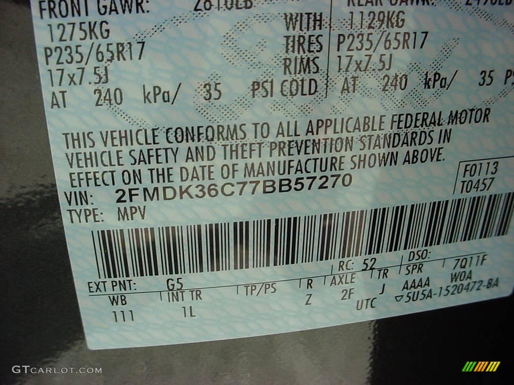 2007 Edge SE - Carbon Metallic / Medium Light Stone photo #18