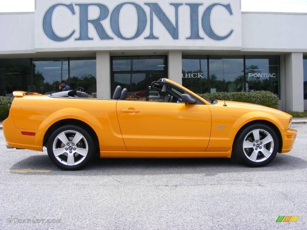 2007 Mustang GT Premium Convertible - Grabber Orange / Dark Charcoal photo #1