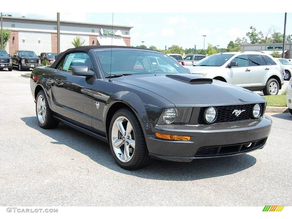 2009 Mustang GT Premium Convertible - Alloy Metallic / Dark Charcoal/Red photo #1