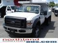 2009 Oxford White Ford F450 Super Duty XL Regular Cab 4x4 Chassis Dump Truck  photo #4