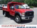 2009 Red Ford F450 Super Duty XL Regular Cab 4x4 Chassis Dump Truck  photo #2