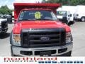 2009 Red Ford F450 Super Duty XL Regular Cab 4x4 Chassis Dump Truck  photo #3