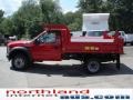 2009 Red Ford F450 Super Duty XL Regular Cab 4x4 Chassis Dump Truck  photo #5