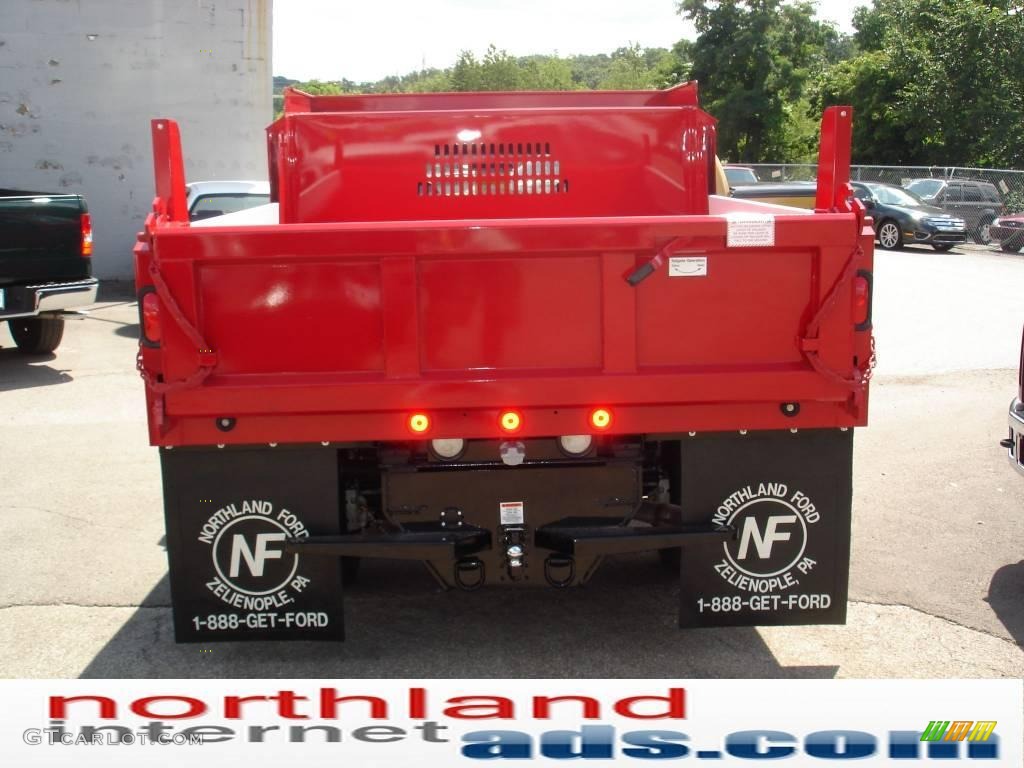 2009 F450 Super Duty XL Regular Cab 4x4 Chassis Dump Truck - Red / Medium Stone photo #13