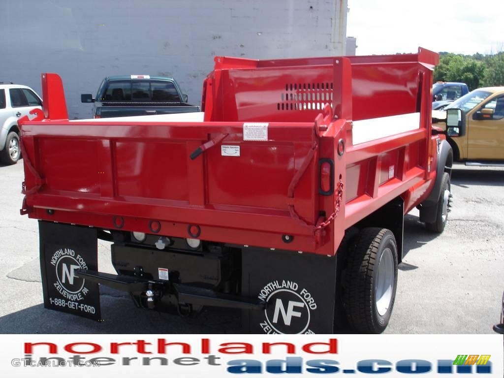 2009 F450 Super Duty XL Regular Cab 4x4 Chassis Dump Truck - Red / Medium Stone photo #14