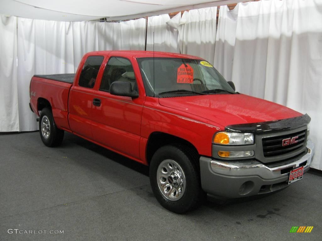 2006 Sierra 1500 Extended Cab 4x4 - Fire Red / Dark Pewter photo #1