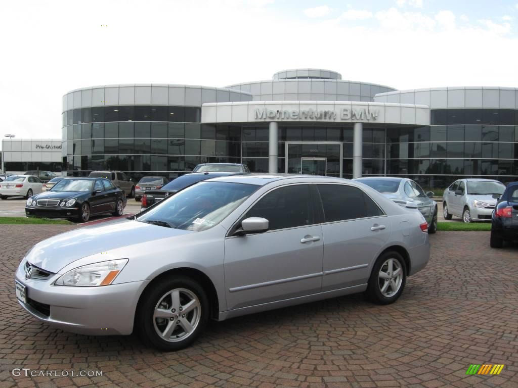 2003 Accord EX Sedan - Satin Silver Metallic / Black photo #1