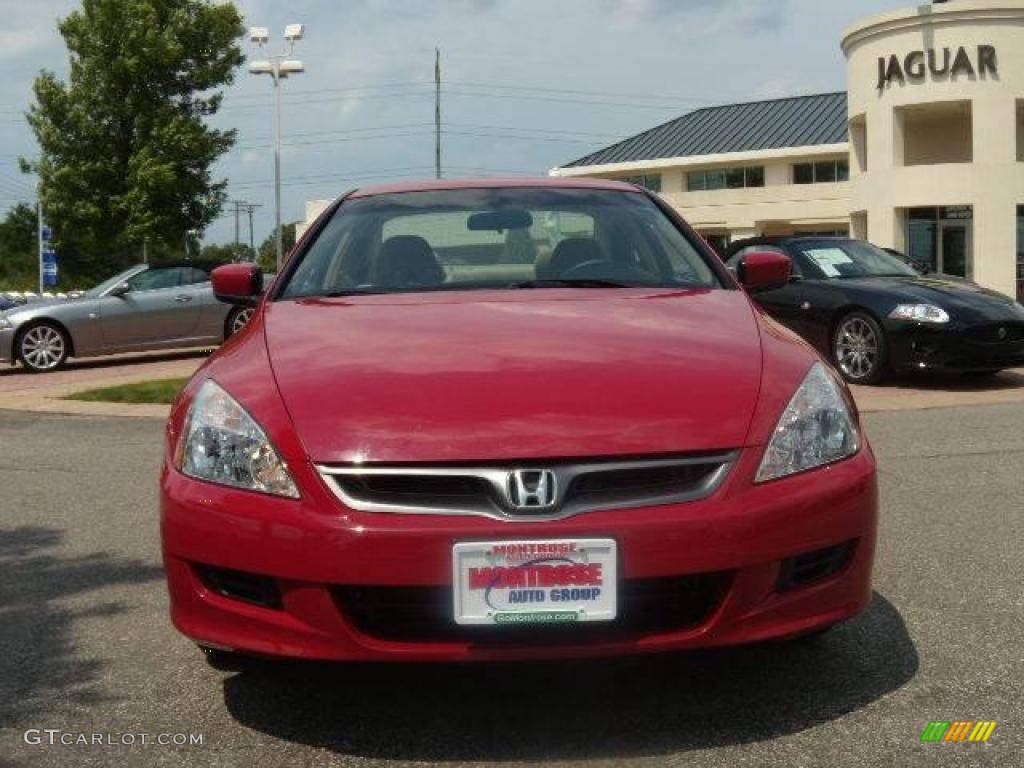 2007 Accord LX Coupe - San Marino Red / Ivory photo #2