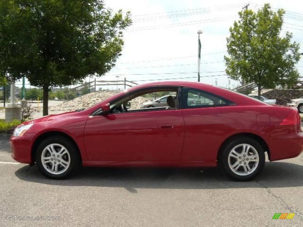 2007 Accord LX Coupe - San Marino Red / Ivory photo #4