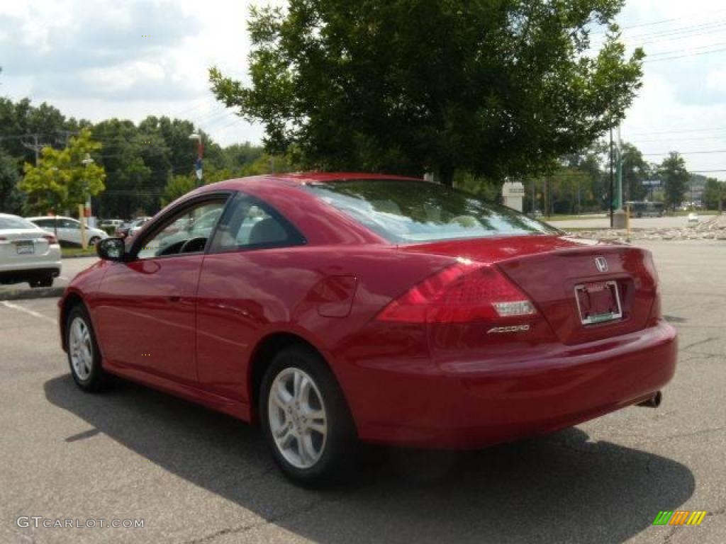 2007 Accord LX Coupe - San Marino Red / Ivory photo #5