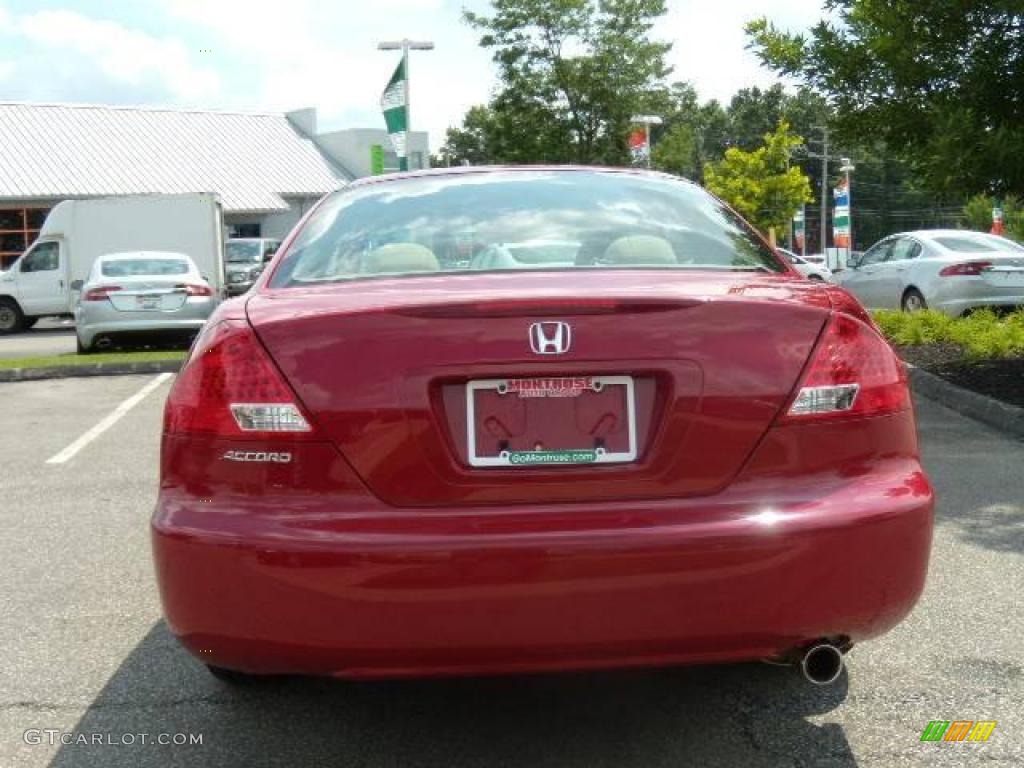 2007 Accord LX Coupe - San Marino Red / Ivory photo #6