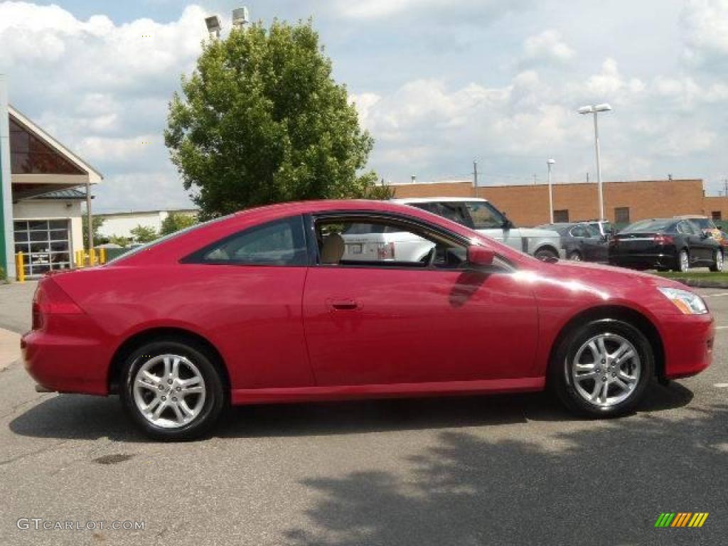 2007 Accord LX Coupe - San Marino Red / Ivory photo #8