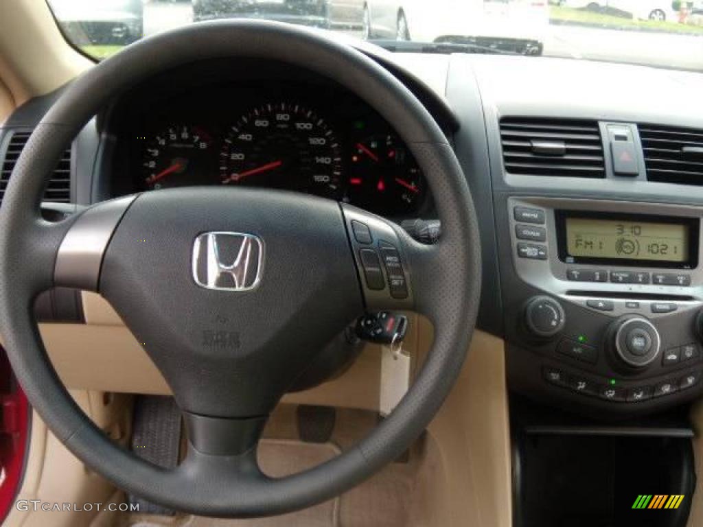 2007 Accord LX Coupe - San Marino Red / Ivory photo #15