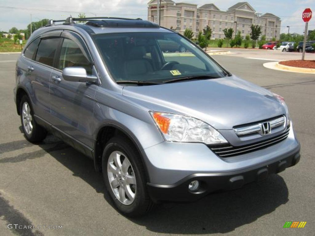 2007 CR-V EX-L 4WD - Glacier Blue Metallic / Gray photo #6