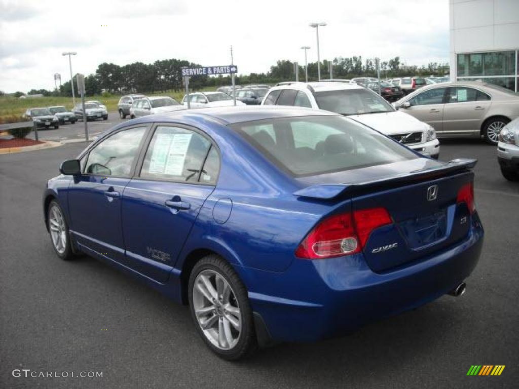 2008 Civic Si Sedan - Fiji Blue Pearl / Black photo #3