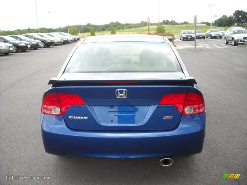 2008 Civic Si Sedan - Fiji Blue Pearl / Black photo #4