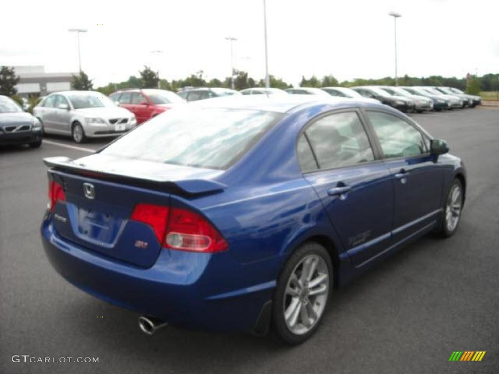 2008 Civic Si Sedan - Fiji Blue Pearl / Black photo #5