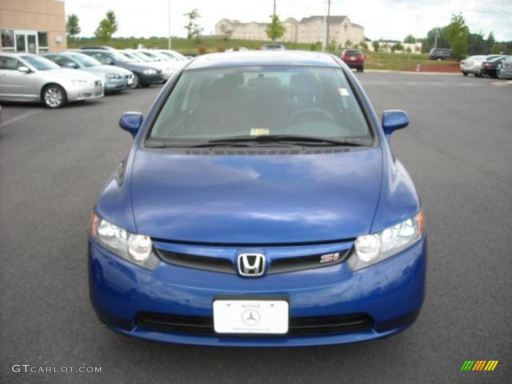 2008 Civic Si Sedan - Fiji Blue Pearl / Black photo #8