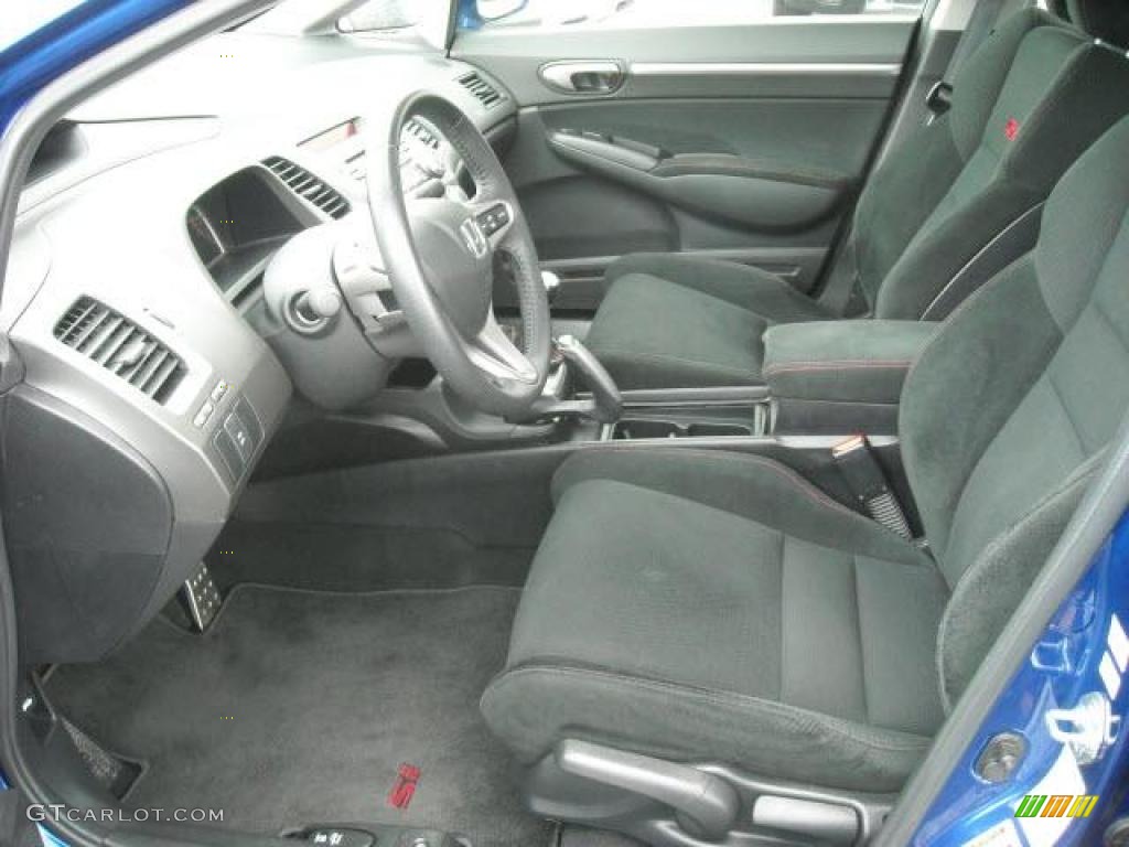 2008 Civic Si Sedan - Fiji Blue Pearl / Black photo #10