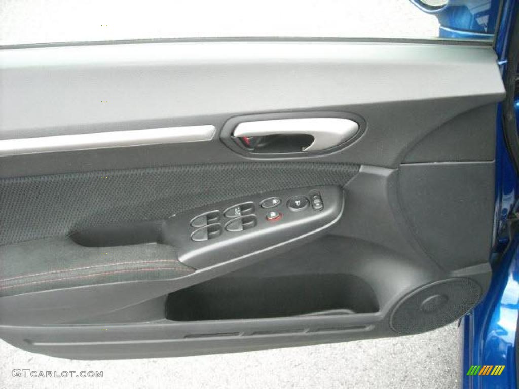 2008 Civic Si Sedan - Fiji Blue Pearl / Black photo #17
