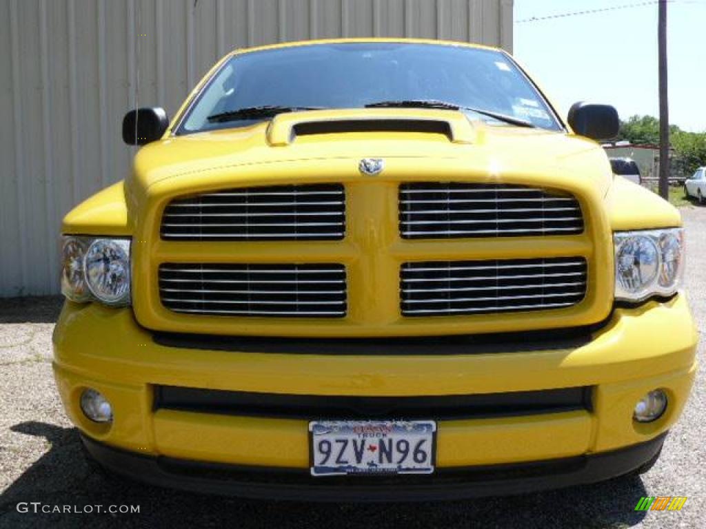 2004 Ram 1500 SLT Rumble Bee Regular Cab - Solar Yellow / Dark Slate Gray/Yellow Accents photo #2