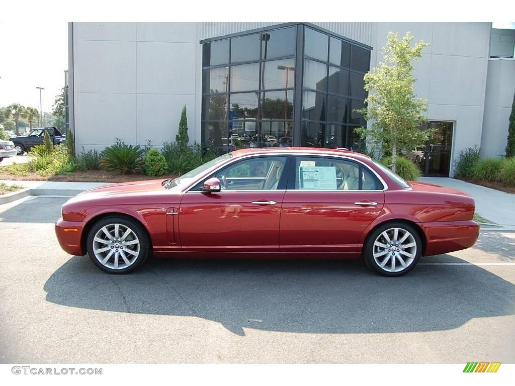 2008 XJ XJ8 L - Radiance Red Metallic / Champagne/Mocha photo #2