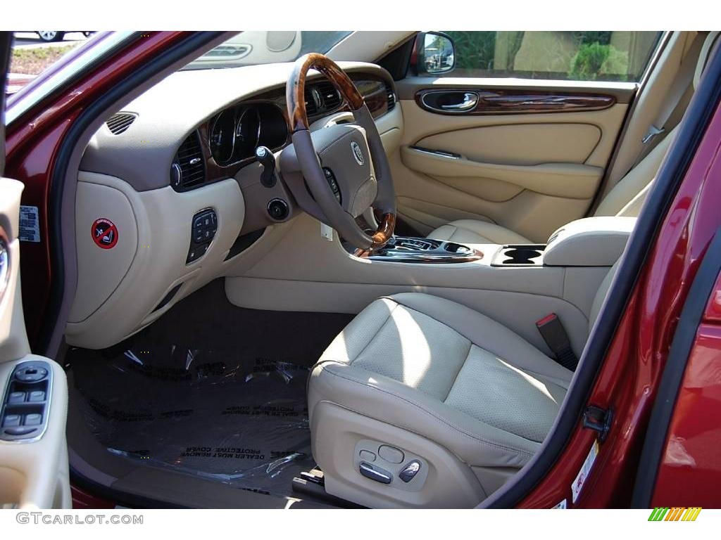 2008 XJ XJ8 L - Radiance Red Metallic / Champagne/Mocha photo #5