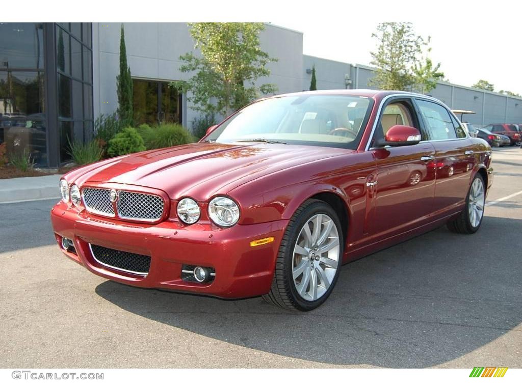 2008 XJ XJ8 L - Radiance Red Metallic / Champagne/Mocha photo #14