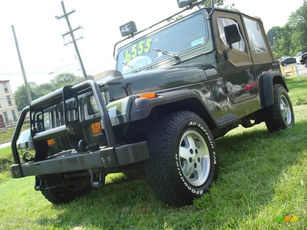 1995 Wrangler SE 4x4 - Emerald Green Pearl / Spice Beige photo #1