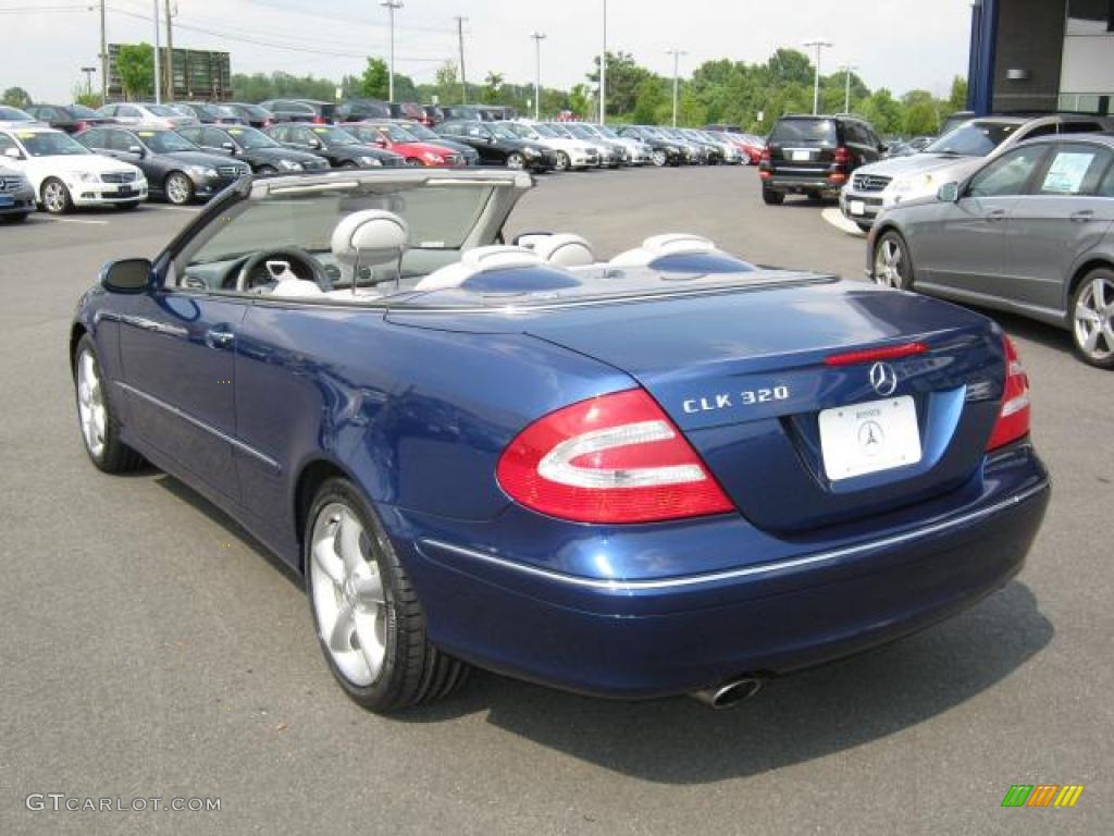 2005 CLK 320 Cabriolet - Orion Blue Metallic / Ash photo #3