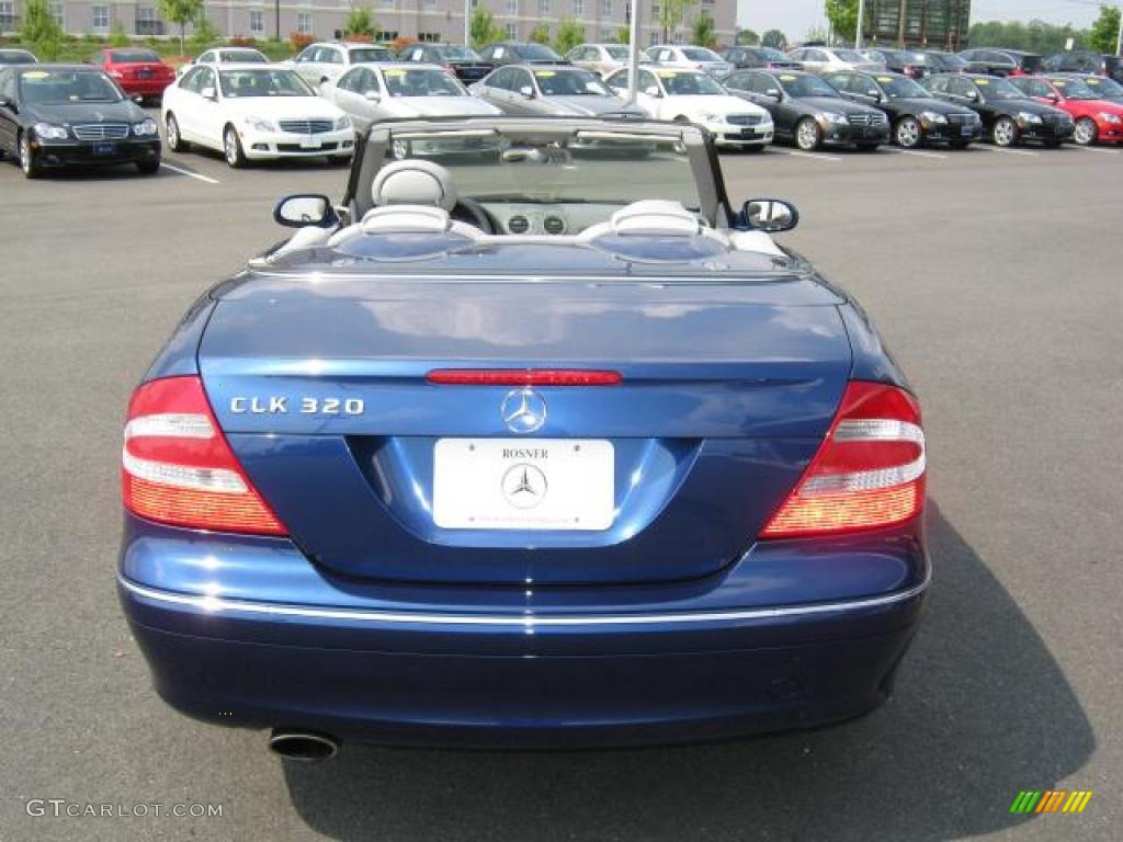 2005 CLK 320 Cabriolet - Orion Blue Metallic / Ash photo #4