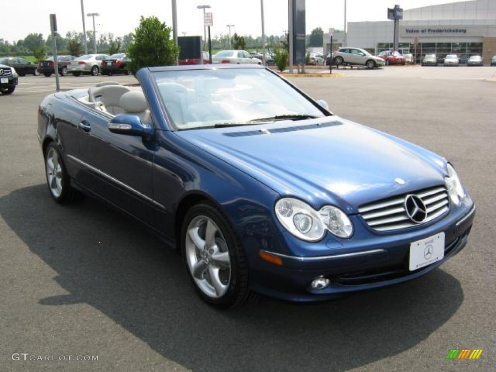 2005 CLK 320 Cabriolet - Orion Blue Metallic / Ash photo #6