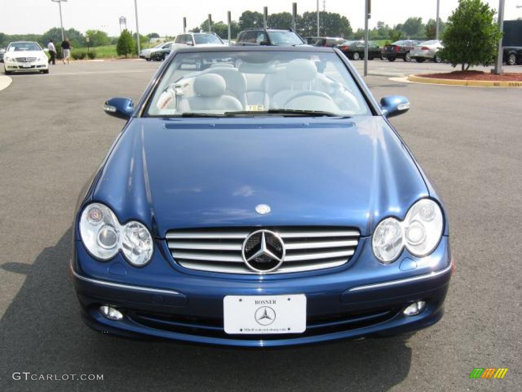 2005 CLK 320 Cabriolet - Orion Blue Metallic / Ash photo #7
