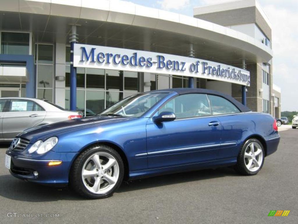 2005 CLK 320 Cabriolet - Orion Blue Metallic / Ash photo #17