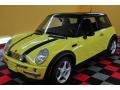 2002 Liquid Yellow Mini Cooper Hardtop  photo #3