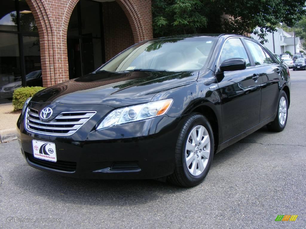 2007 Camry Hybrid - Black / Bisque photo #1