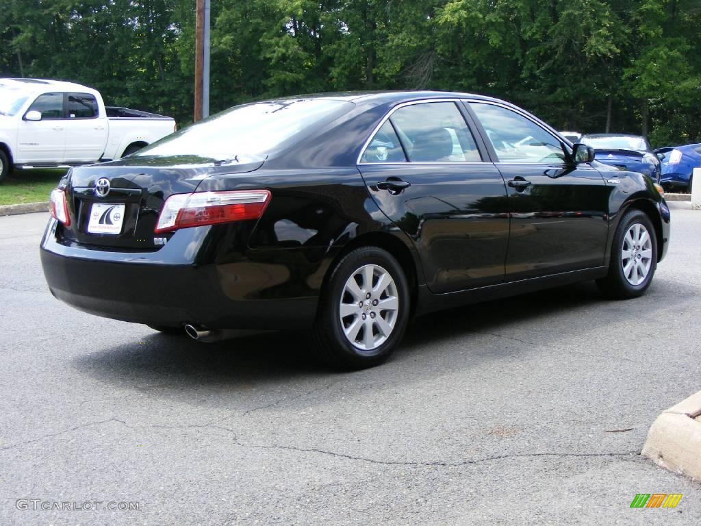 2007 Camry Hybrid - Black / Bisque photo #3