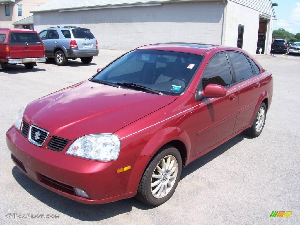 2004 Forenza LX - Fusion Red Metallic / Gray photo #1