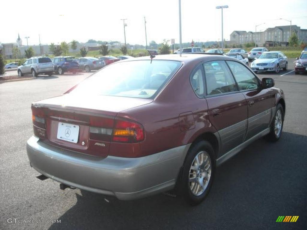 2003 Outback H6 3.0 Sedan - Regatta Red Pearl / Beige photo #5