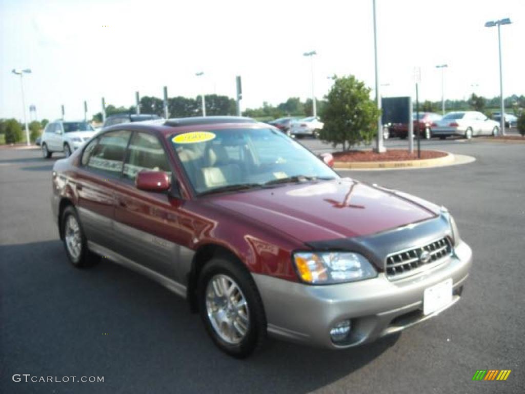 2003 Outback H6 3.0 Sedan - Regatta Red Pearl / Beige photo #7