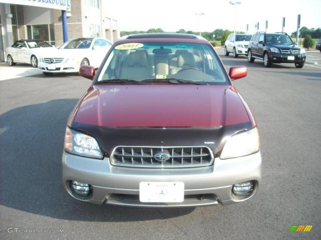 2003 Outback H6 3.0 Sedan - Regatta Red Pearl / Beige photo #8